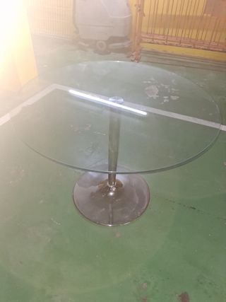 Mesa redonda cristal moderna