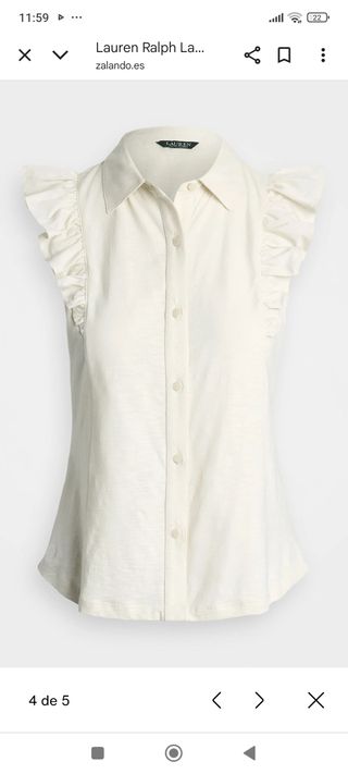 Blusa Ralph Lauren beige talla S