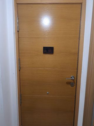 Puerta blindada madera