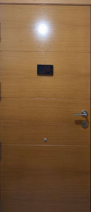 Puerta blindada madera