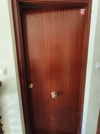 Puerta blindada madera