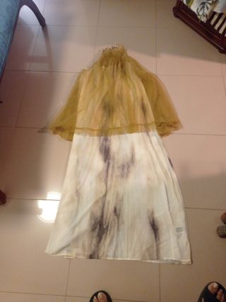 Vestido Blanco y Amarillo - Fiesta