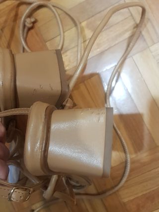 Sandalias tacón beige - talla 37
