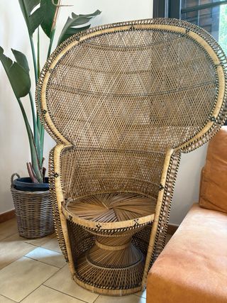 Sillón Emmanuelle vintage mimbre