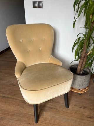 Sillón terciopelo beige