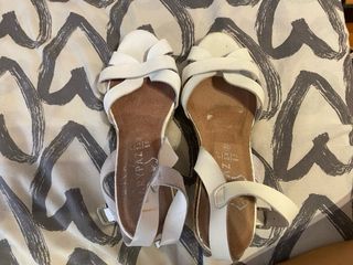 Sandalias cuña blancas