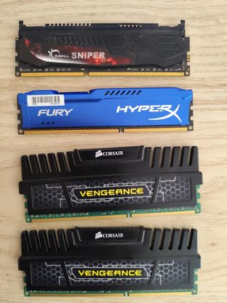 RAM DDR3 16GB (4x4GB) - G.Skill, Corsair, Kingston