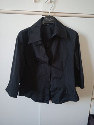 Camicia NICO nera a maniche 3/4