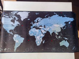 Alfombrilla gaming XXL mapa mundo