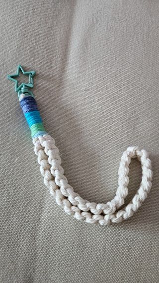 Llavero macramé - beige, multicolor
