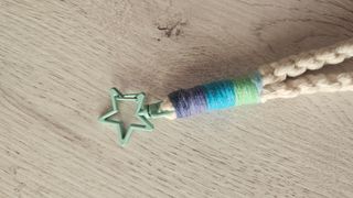 Llavero macramé - beige, multicolor