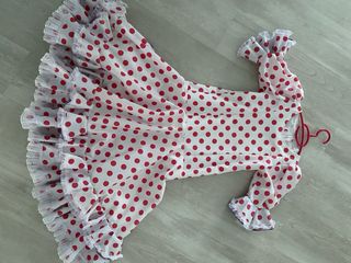 Vestido niña lunares rojo-blanco talla 8/9