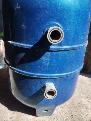 Filtro piscina azul plástico
