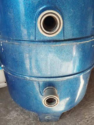 Filtro piscina azul plástico
