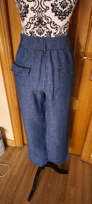 Pantalón Ancho Azul