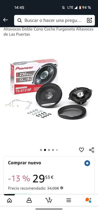 Altavoces coche Pionner nuevos