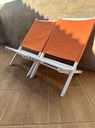 2 Sillas Plegables terraza