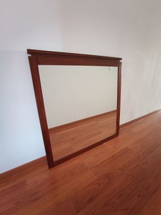 Espejo madera marrón Banak Importa