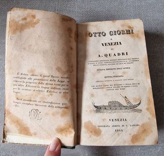 Libro antico Otto giorni a Venezia (1844)