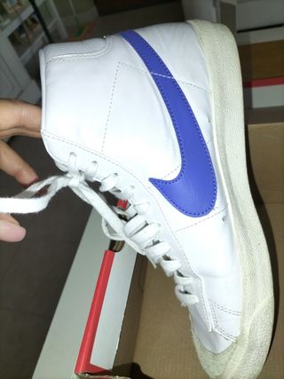 Nike Blazer Mid - Pelle Blu/Rossa