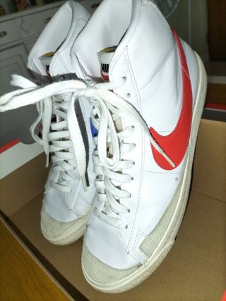 Nike Blazer Mid - Pelle Blu/Rossa