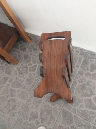 Revistero madera vintage marrón