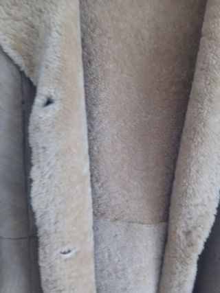 Chaquetón piel vuelta marrón