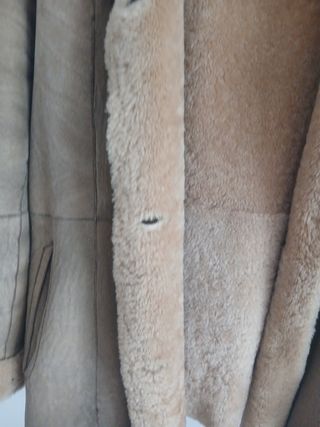 Chaquetón piel vuelta marrón