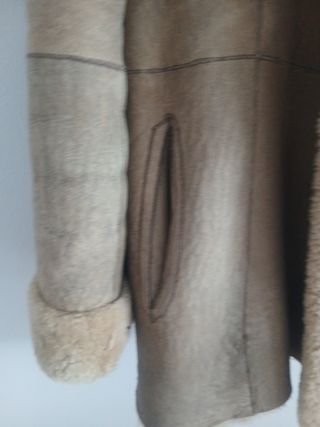 Chaquetón piel vuelta marrón