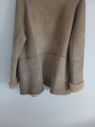 Chaquetón piel vuelta marrón