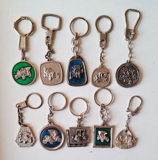Lote 10 llaveros Vintage coches antiguos retro