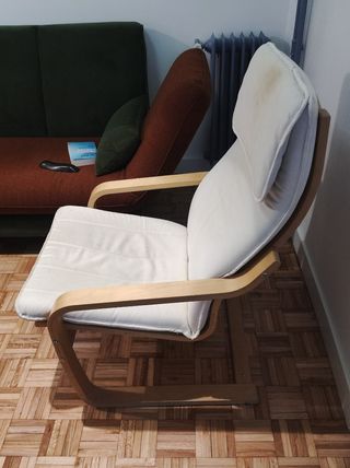 Sillón POANG IKEA relax blanco-madera