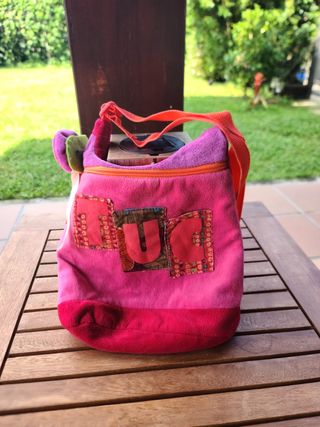 Bolso bandolera niña rosa-rojo