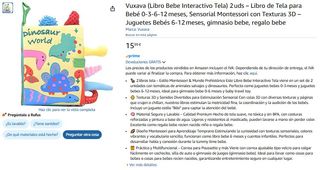 4 Libros Bebé Interactivos de Tela