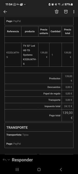 TD Systems TV 32" mas Fire stick Amazon Alexa