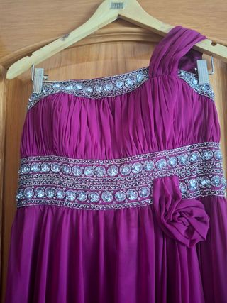 Vestido fiesta granate M/L