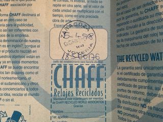 Reloj CHAFF reciclado, edición limitada
