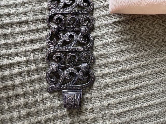 Pulsera Plata Cristales antigua.