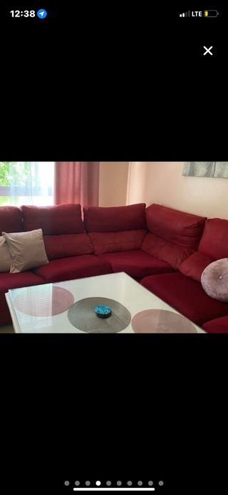Sofá rojo reclinable