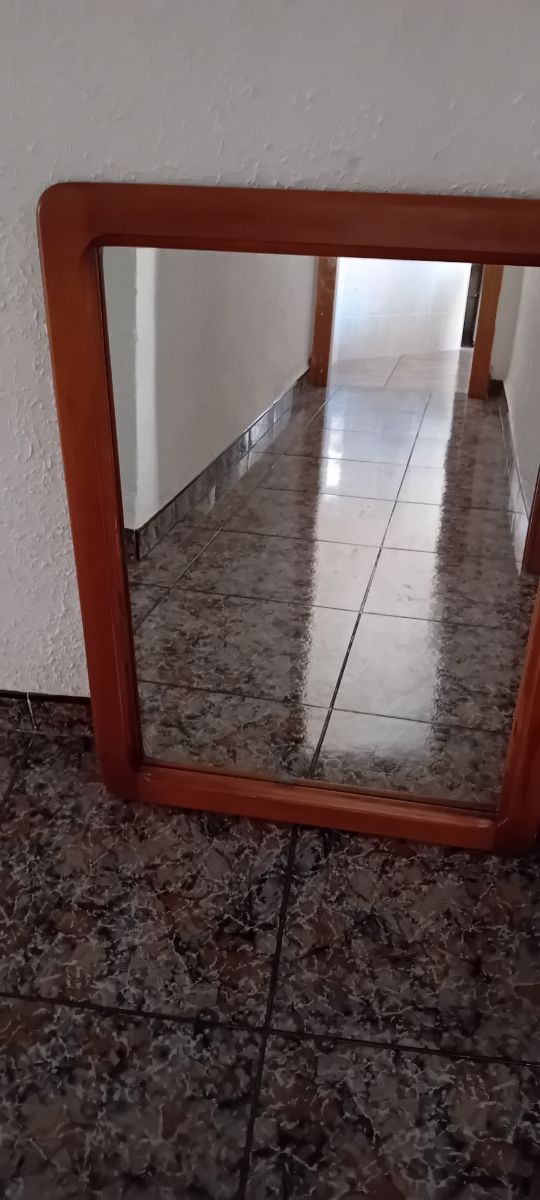 Espejo madera marrón