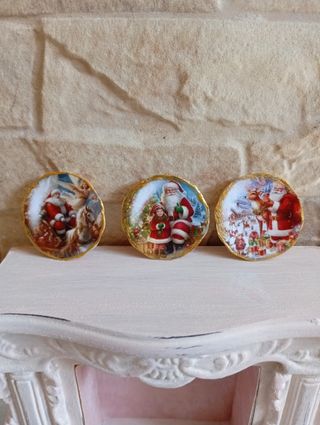 3 mini piatti natalizi vintage