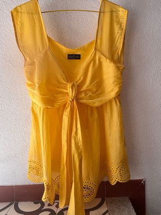 Camisa amarilla Roberto Verino