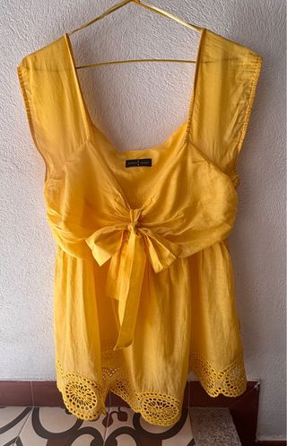 Camisa amarilla Roberto Verino