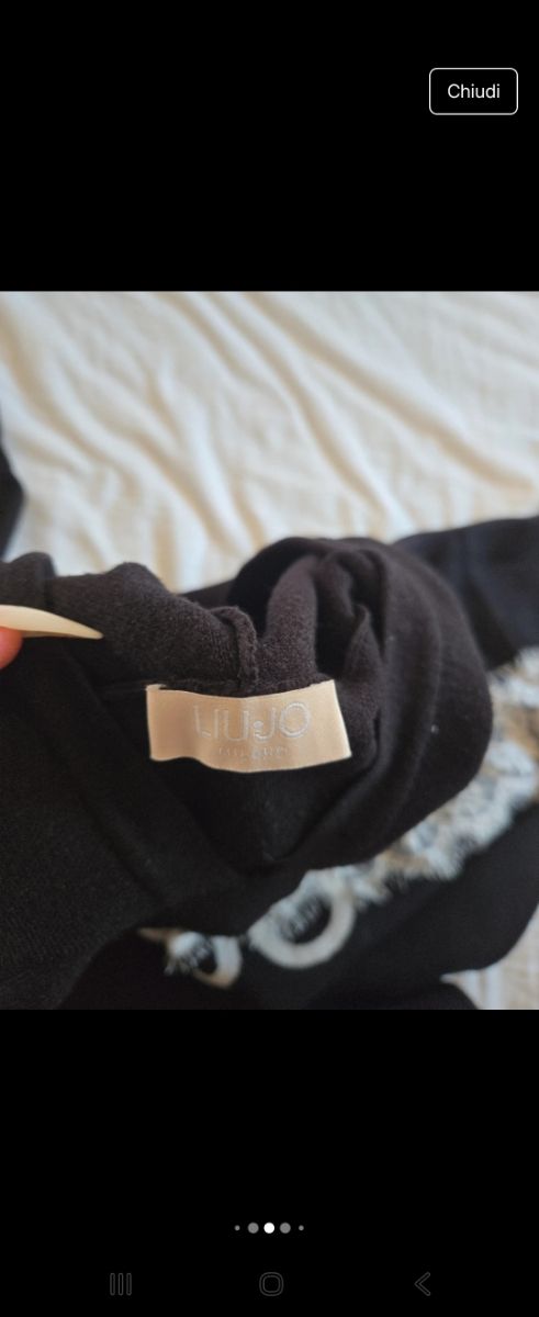 Maglione Liu Jo nero pizzo tg M piu i suoi leghins