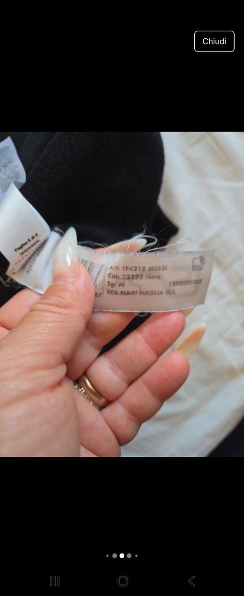 Maglione Liu Jo nero pizzo tg M piu i suoi leghins