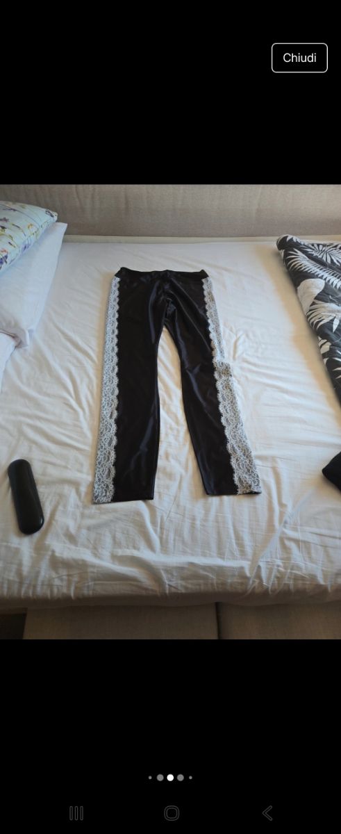 Maglione Liu Jo nero pizzo tg M piu i suoi leghins