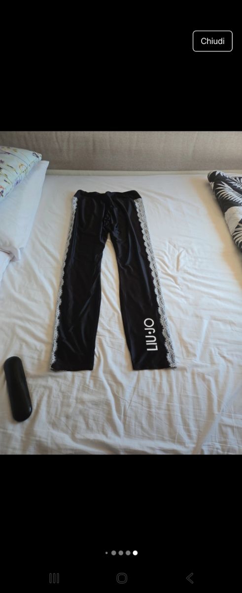 Maglione Liu Jo nero pizzo tg M piu i suoi leghins