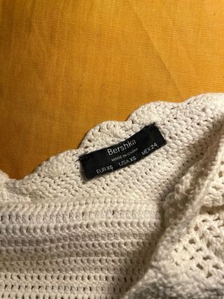 Top corto crochet blanco
