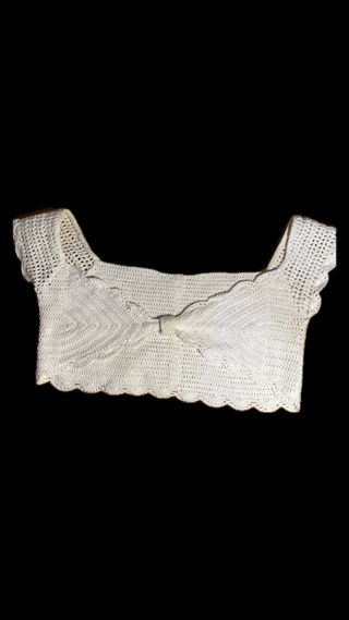 Top corto crochet blanco