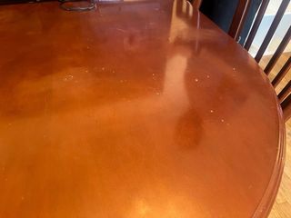 Mesa ovalada madera + 4 sillas